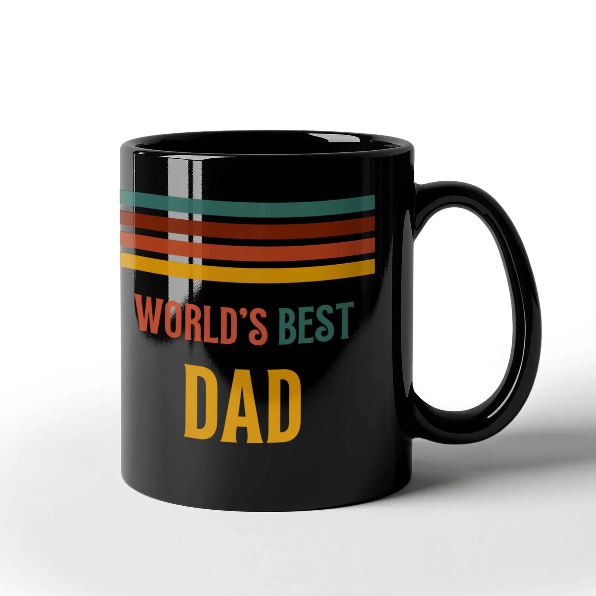 11 oz Black Ceramic Mug for Father Father's Day Gift Best Dad