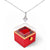 14K White Gold Alluring Beauty Necklace With Rotating Rose Gift Box For Her