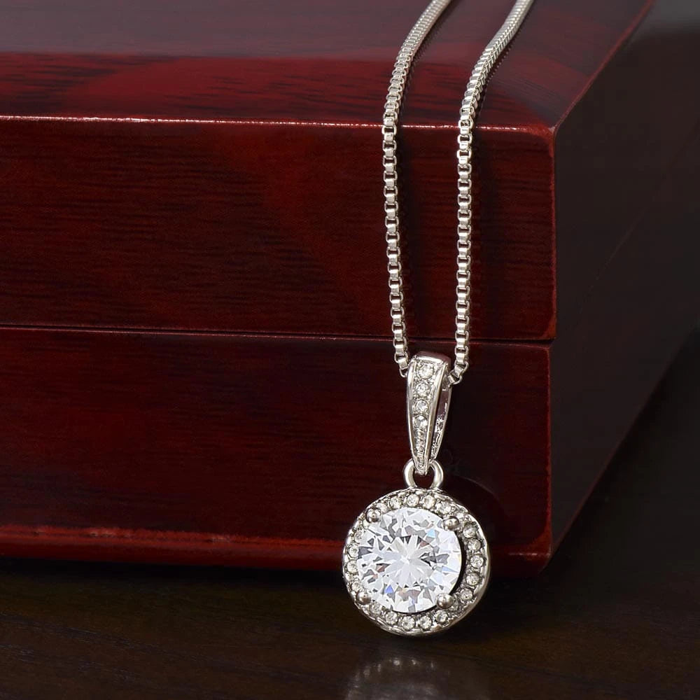 14k White Gold Eternal Hope Necklace Gift for Her Luxury Box