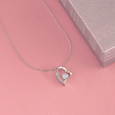 14k white gold forever love necklace for her I am sorry analogy gift showcase
