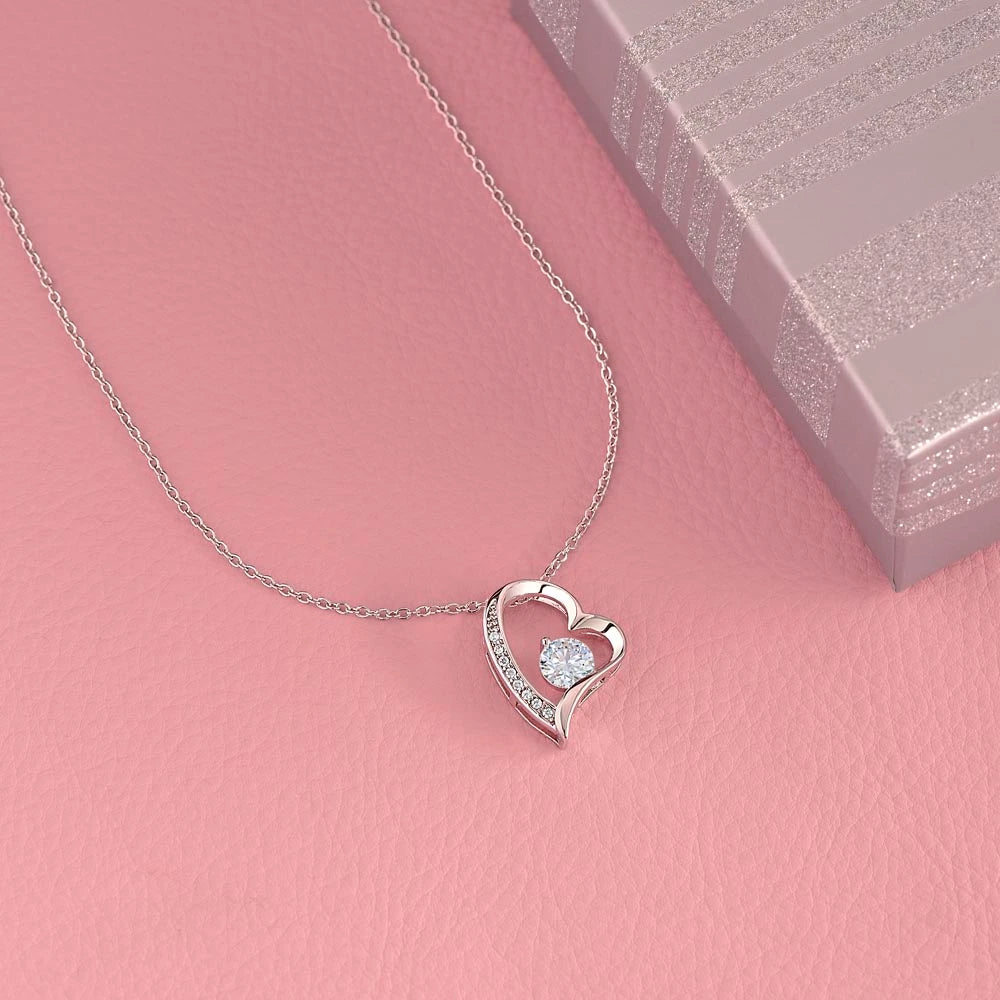 14k white gold forever love necklace for her I am sorry analogy gift showcase