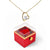 18K Yellow Gold Forever Love Necklace With Rotating Rose Gift Box For Her