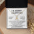 18k Yellow Gold Alluring Beauty Necklace Apology Gifts for Her I'm Sorry Message Card Jewelry Standard Box