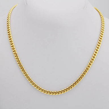 18k Yellow Gold Cuban Link Chain for Worlds Greatest Fishing Dad Showcase