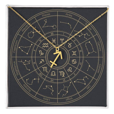 18k yellow gold Sagittarius zodiac sign necklaces