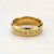 18k yellow gold custom engraved men's ring size 10