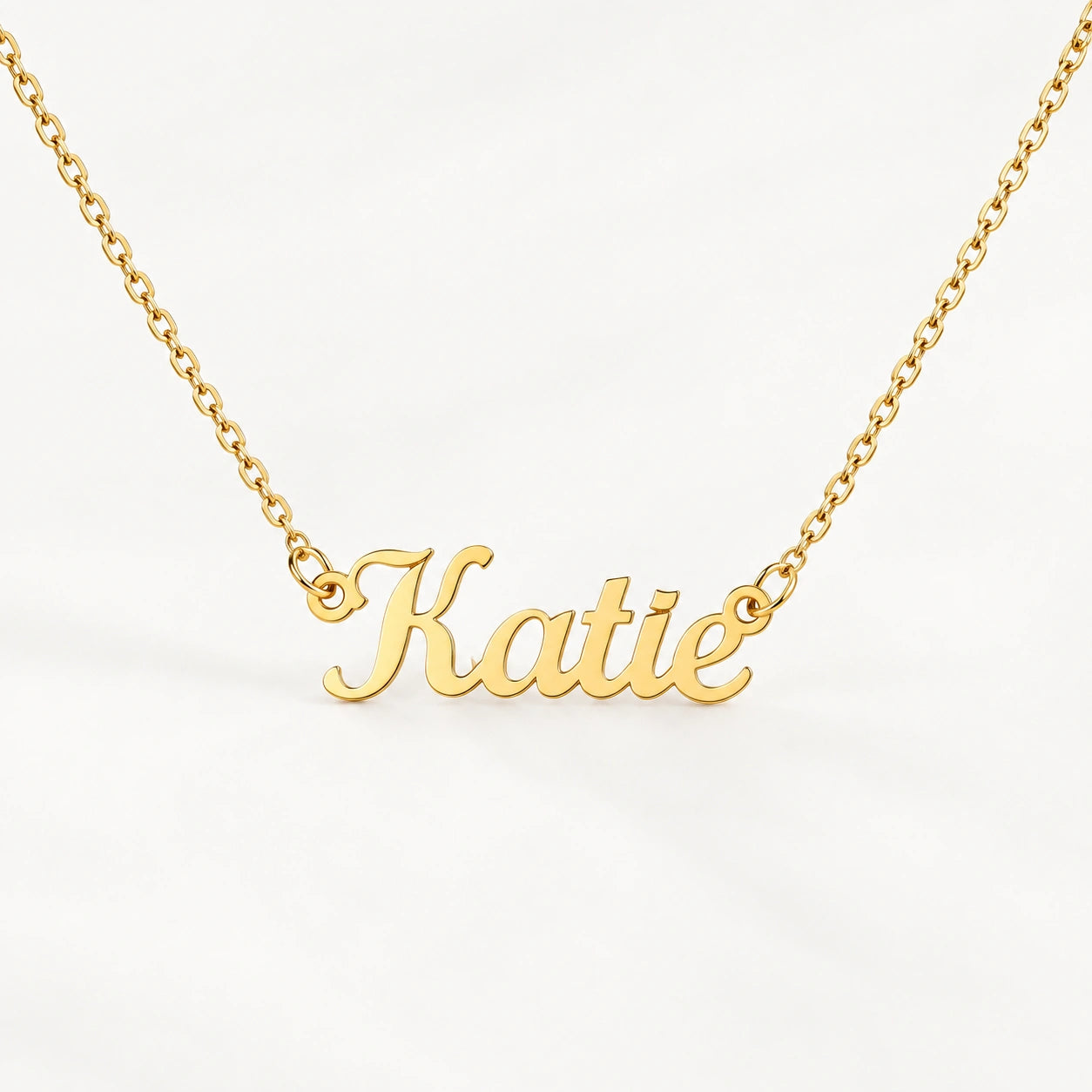 18k yellow gold custom name necklace