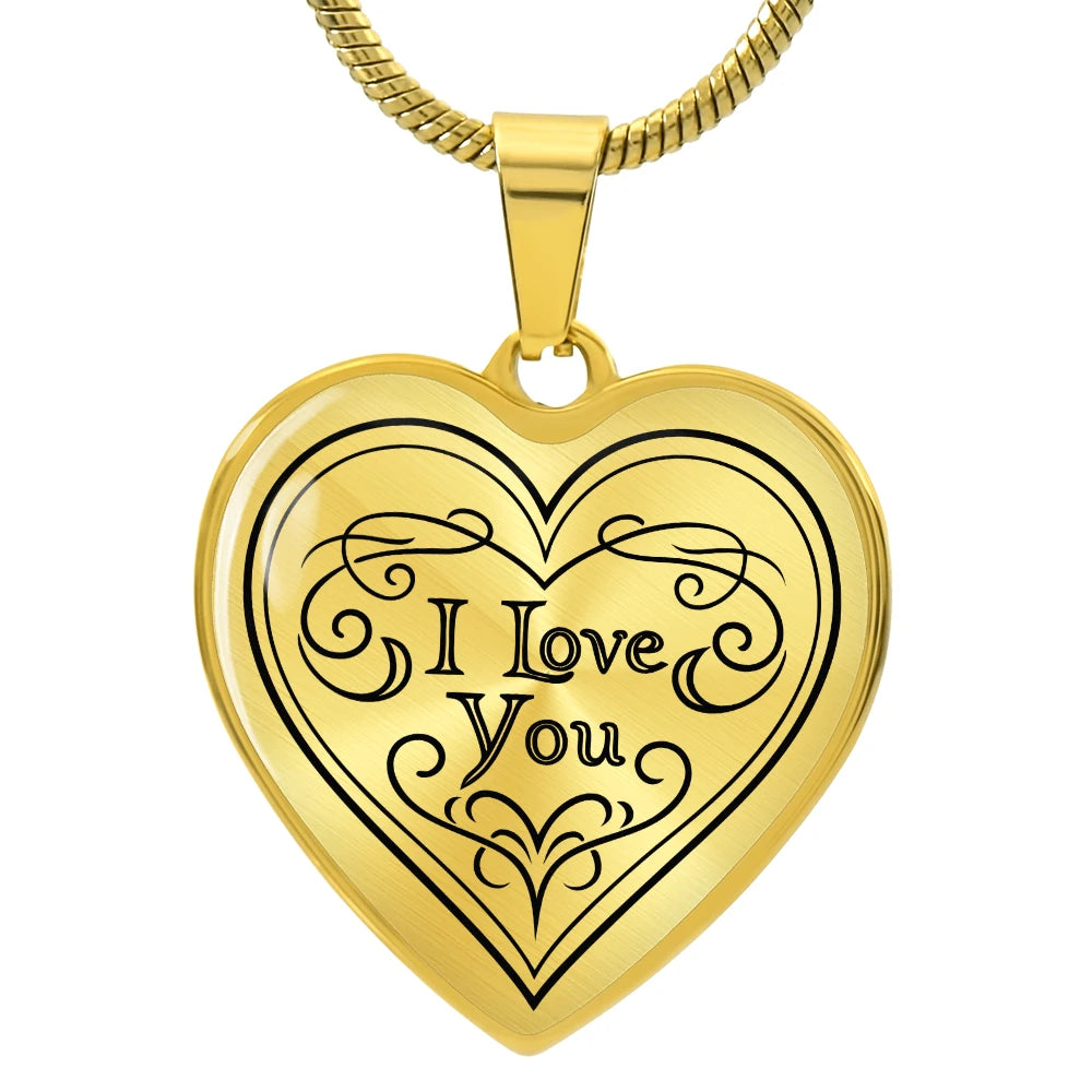 18k yellow gold custom photo heart necklace for her
