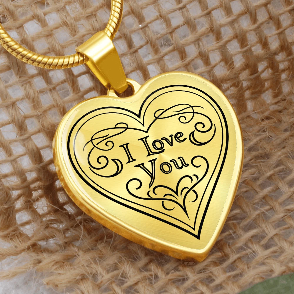 18k yellow gold custom photo heart necklace for her showcase