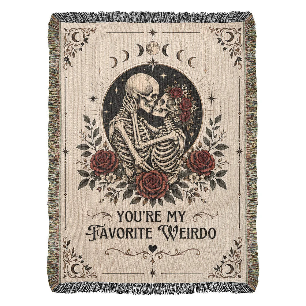 37x52 Inches Portrait Heirloom Woven Blanket for Soulmate My Weirdo