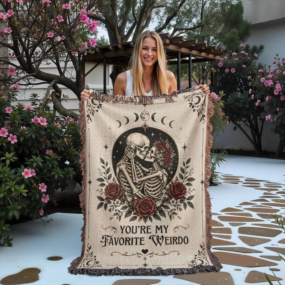 37x52 Inches Portrait Heirloom Woven Blanket for Soulmate My Weirdo Showcase