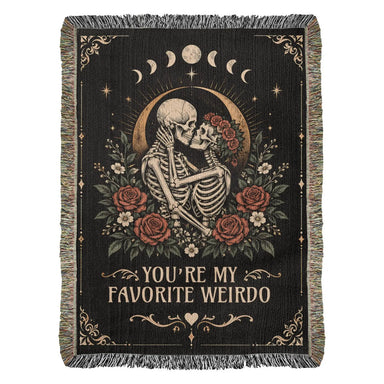 37x52 Portrait Heirloom Woven Blanket for Soulmate Favorite Weirdo