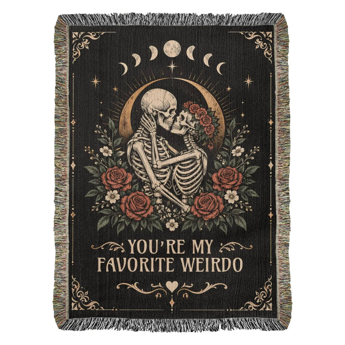 37x52 Portrait Heirloom Woven Blanket for Soulmate Favorite Weirdo