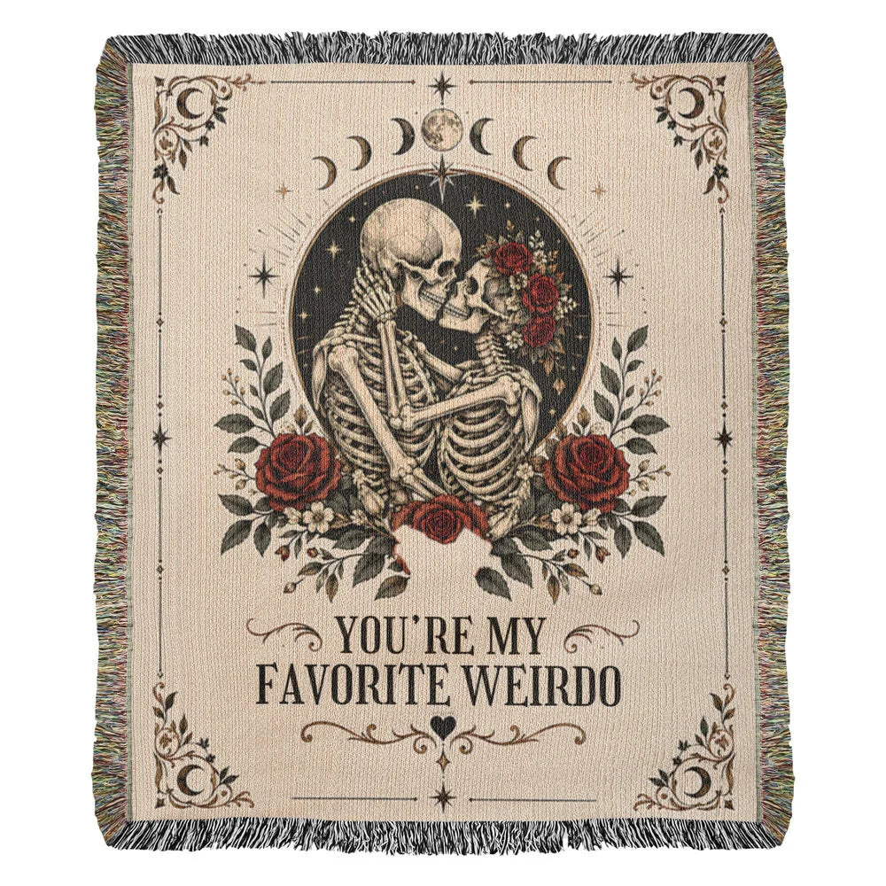 50x60 Inches Portrait Heirloom Woven Blanket for Soulmate My Weirdo