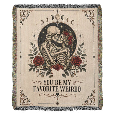 50x60 Inches Portrait Heirloom Woven Blanket for Soulmate My Weirdo