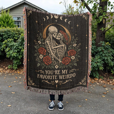 50x60 Portrait Heirloom Woven Blanket for Soulmate Favorite Weirdo Showcase