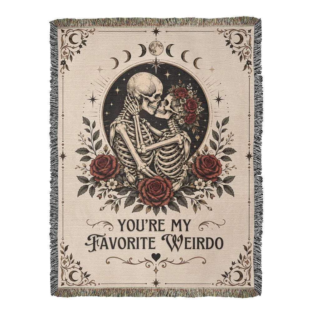 60x80 Inches Portrait Heirloom Woven Blanket for Soulmate My Weirdo