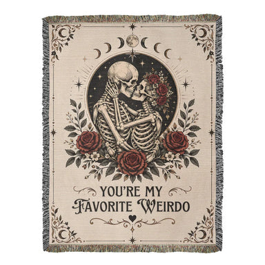 60x80 Inches Portrait Heirloom Woven Blanket for Soulmate My Weirdo
