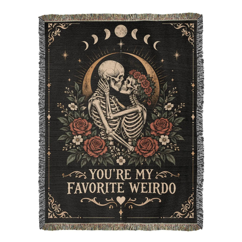 60x80 Portrait Heirloom Woven Blanket for Soulmate Favorite Weirdo