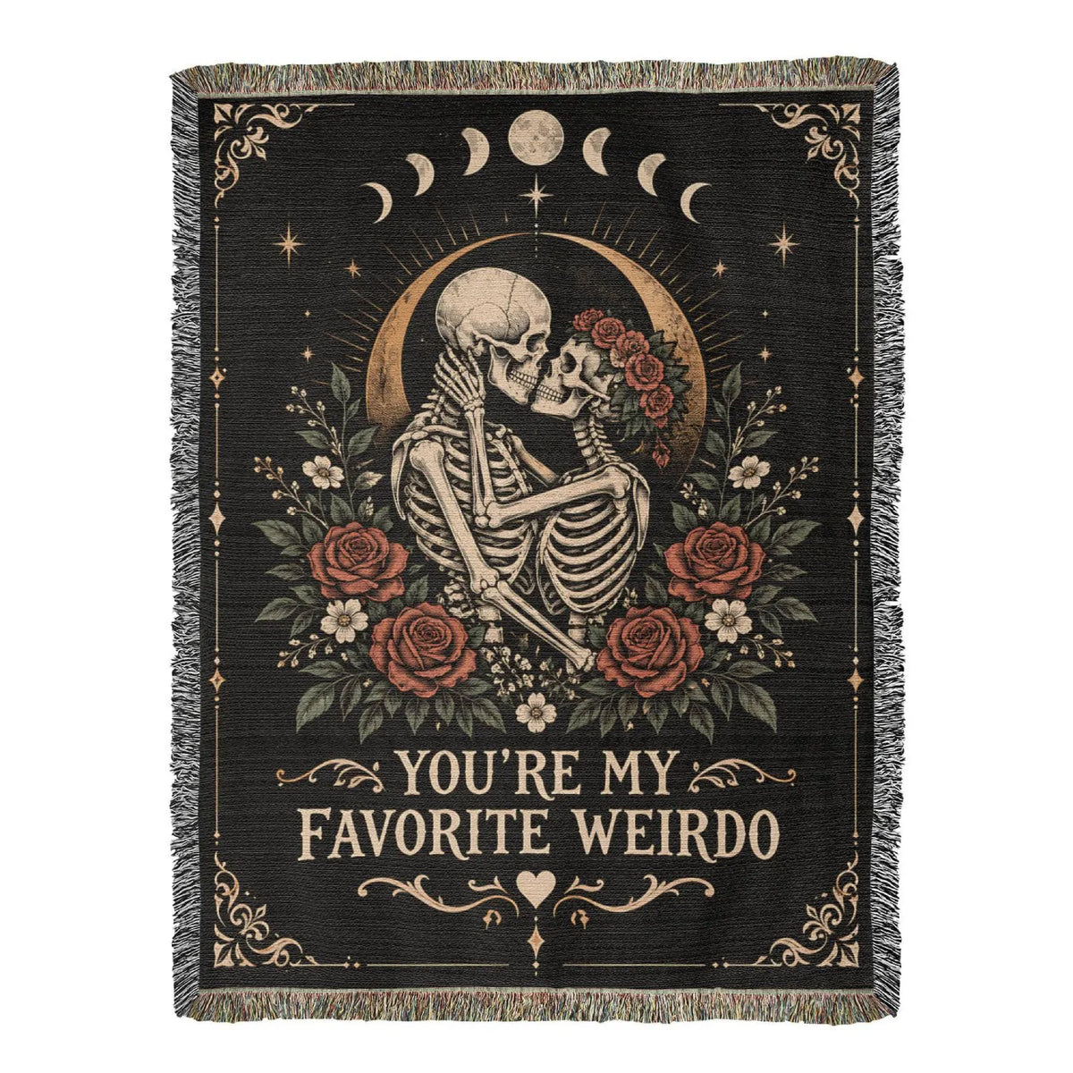 60x80 Portrait Heirloom Woven Blanket for Soulmate Favorite Weirdo