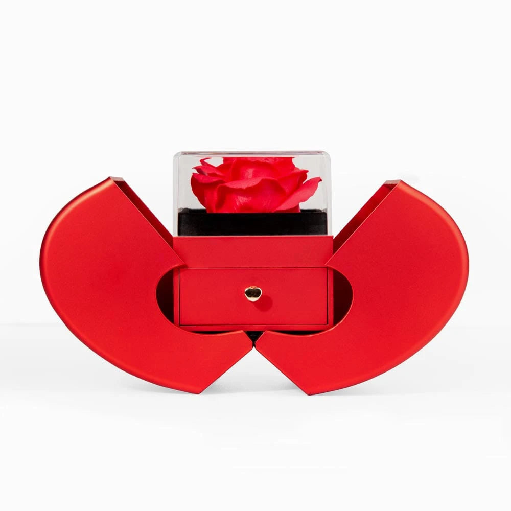 Alluring Beauty Necklace With Red Heart Box For Bonus Mom - Forever Grateful Front View