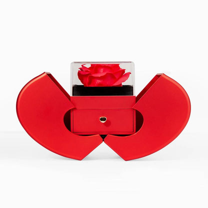 Alluring Beauty Necklace With Red Heart Box For Bonus Mom - Forever Grateful Front View