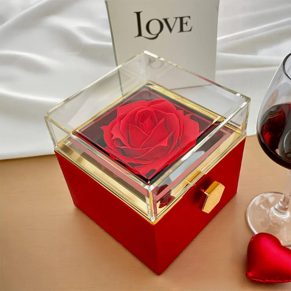 Alluring Beauty Necklace With Rotating Rose Gift Box For Bonus Mom - Be My Mom