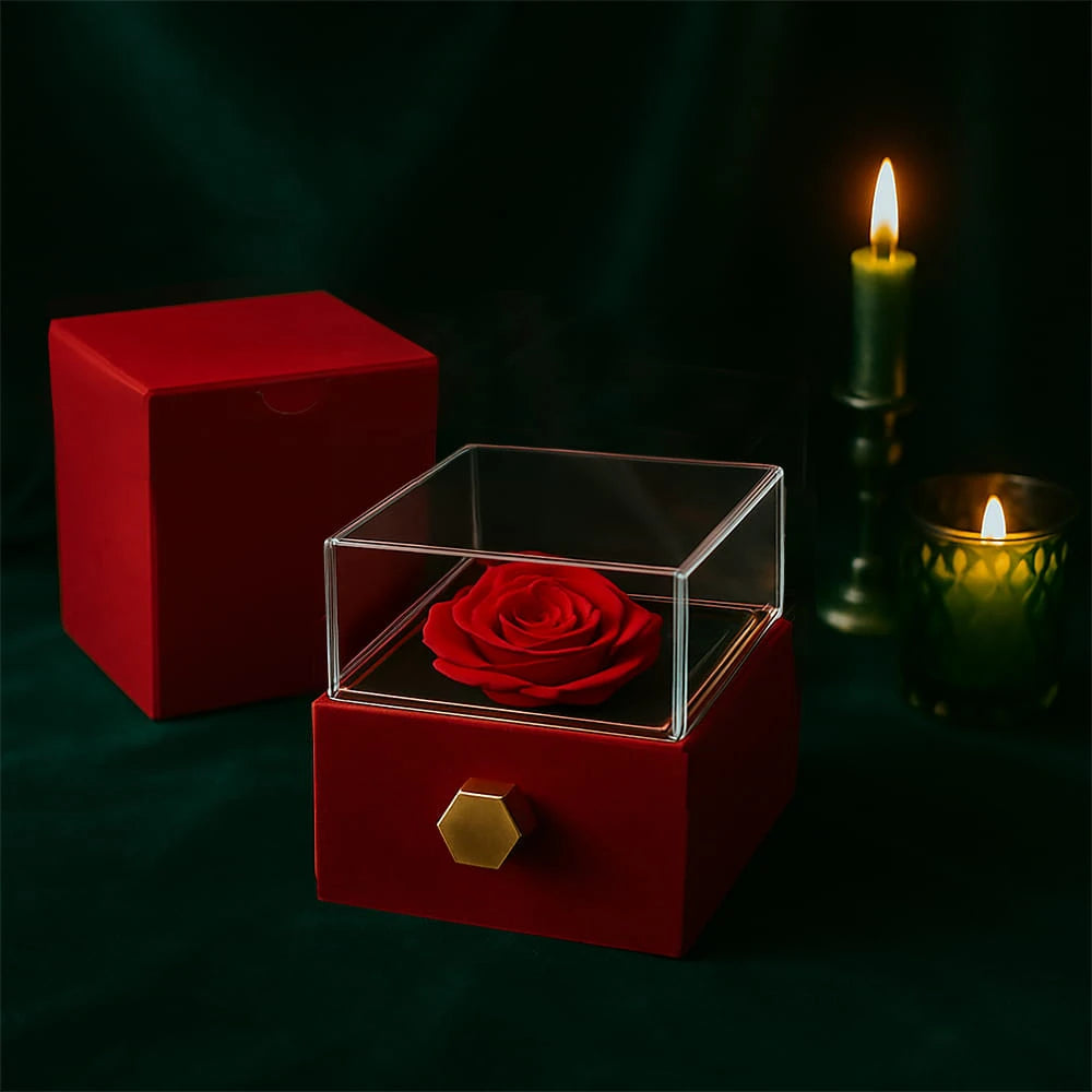 Alluring Beauty Necklace With Rotating Rose Gift Box For Bonus Mom - Be My Mom Display