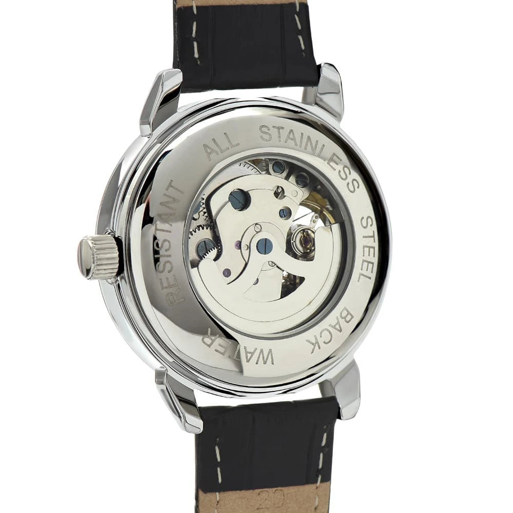 Automatic Skeleton Mechanical Watch Back For Dad - Open-work Dial - Best Dad