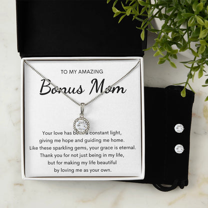 Eternal Hope Necklace and Cubic Zirconia Earring Set With Standard Box For Bonus Mom - A Constant Light