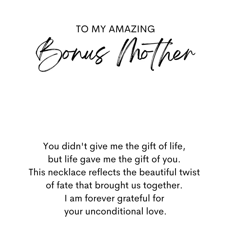 Forever Grateful Alluring Beauty Necklace With Red Heart Box For Bonus Mom Message Card