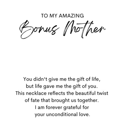 Forever Grateful Alluring Beauty Necklace With Red Heart Box For Bonus Mom Message Card