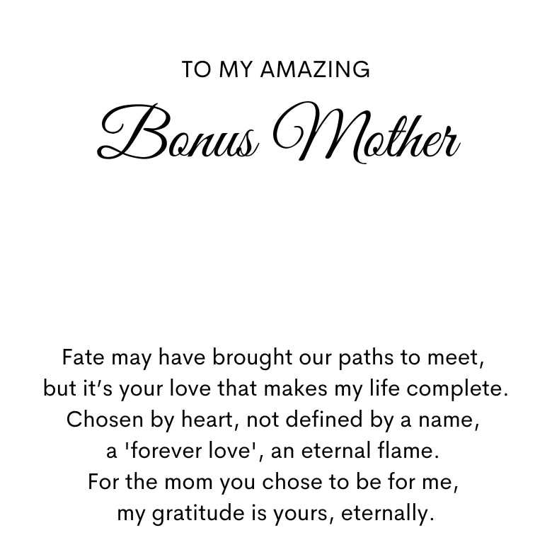 Forever Love Forever Love Necklace With Red Heart Rose Box For Bonus Mom Message Card