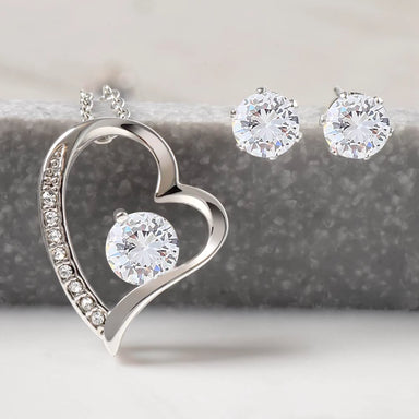 Forever Love Necklace And Earring Set For Bonus Mom Display