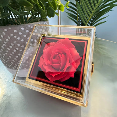Forever Love Necklace With Rotating Rose Gift Box For Bonus Mom - A Promise Message Card Jewelry Display