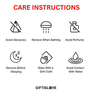 Giftislove.com Jewelry product care instructions