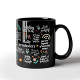 Inspirational Coffee Mug with Positive Words Black Ceramic Mug 11oz