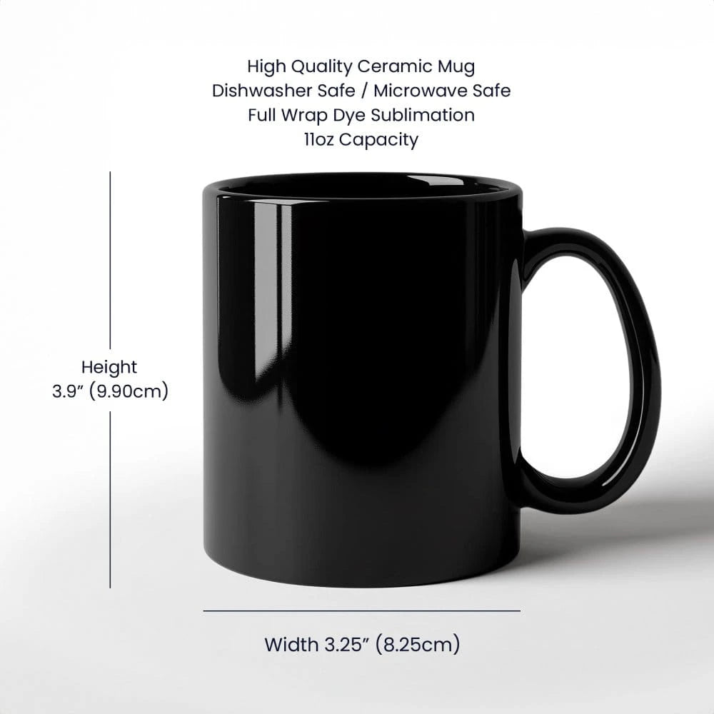Inspirational Coffee Mug with Positive Words Black Ceramic Mug 11oz product specification