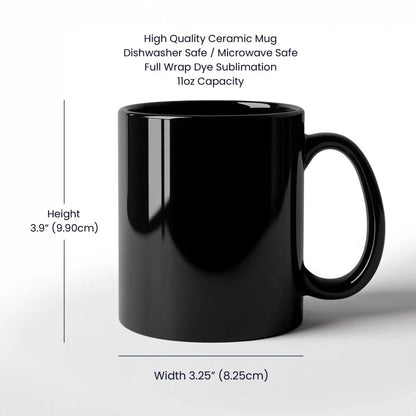 Inspirational Coffee Mug with Positive Words Black Ceramic Mug 11oz product specification