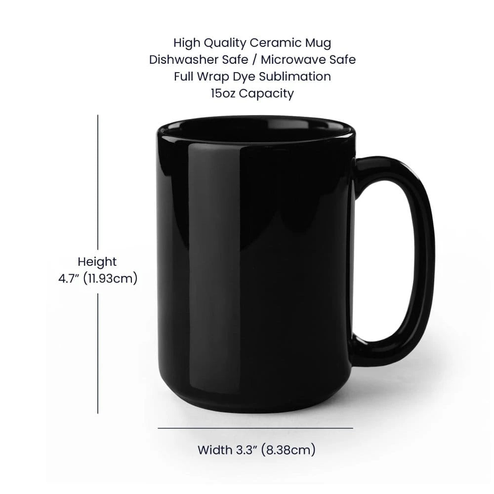 Inspirational Coffee Mug with Positive Words Black Ceramic Mug 15oz product specification
