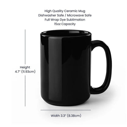 Inspirational Coffee Mug with Positive Words Black Ceramic Mug 15oz product specification