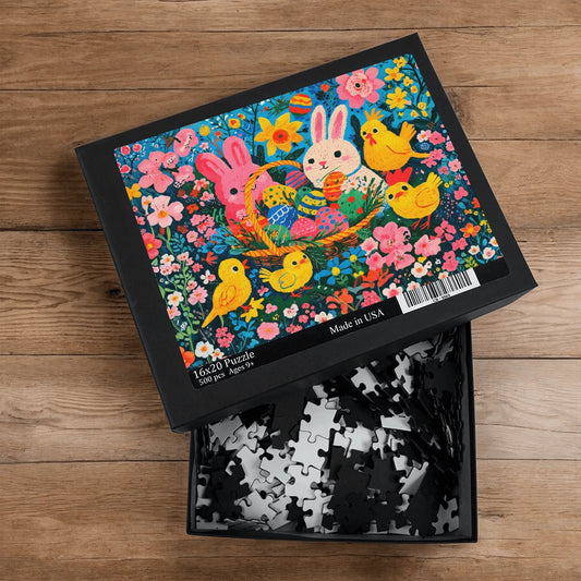 My Magic Easter Puzzle Game For Kids 500 Pieces Display On The Table