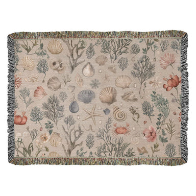 Ocean Floor Heirloom Artwork Woven Throw Blanket 52x37