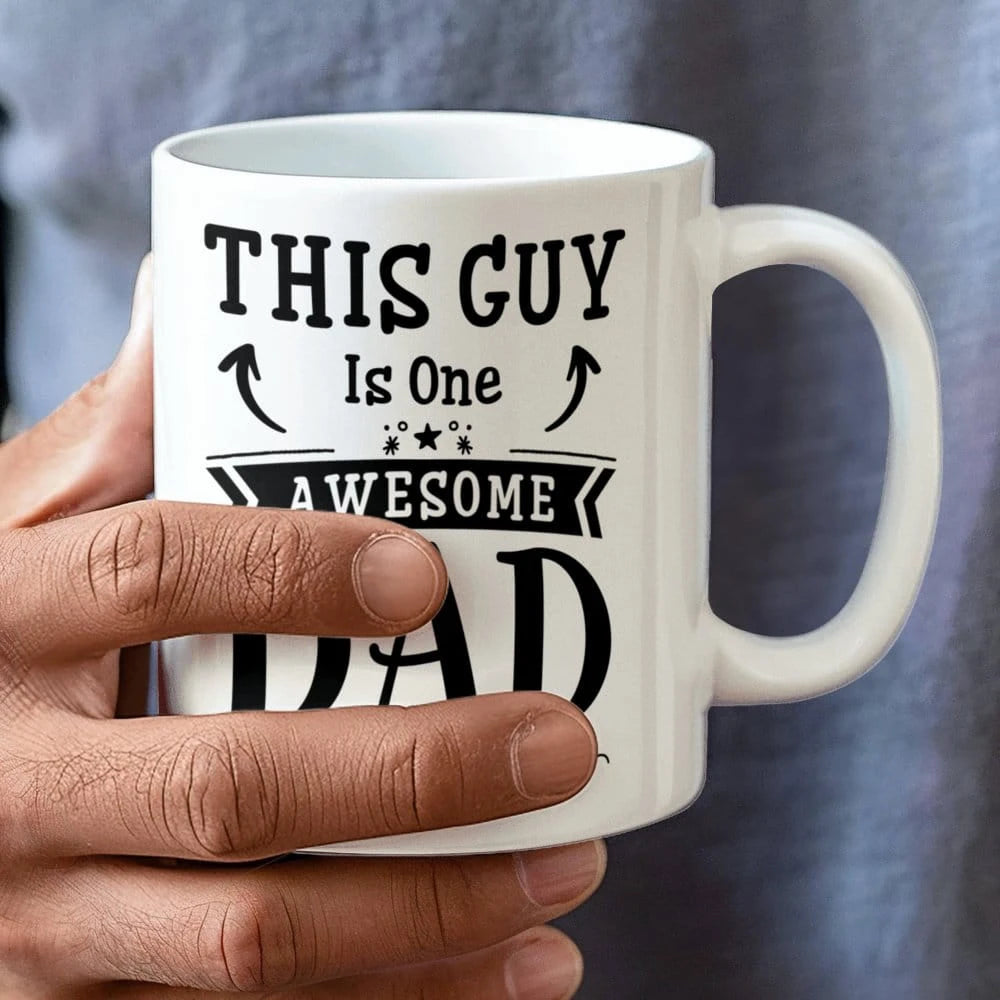 Personalized Dad Mug Gift from Children 11oz Display Hand