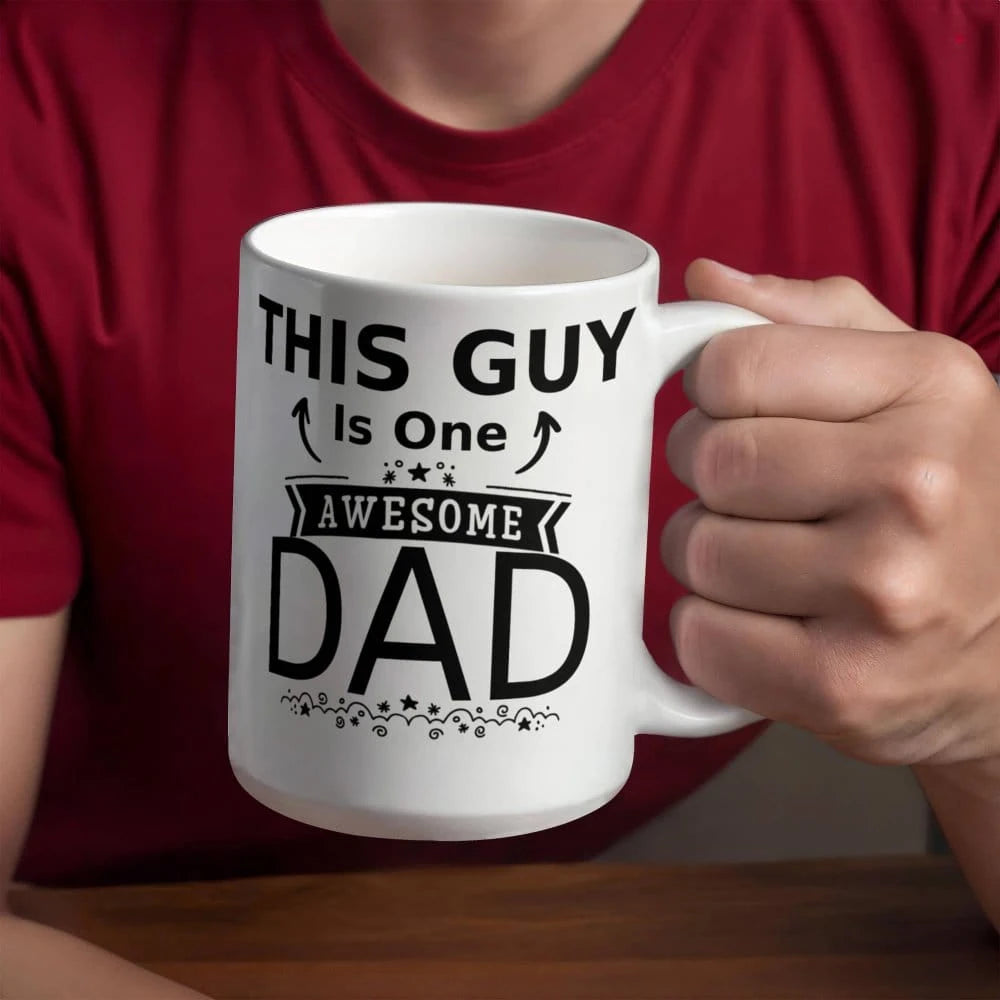 Personalized Dad Mug Gift from Children 15oz Display Hand