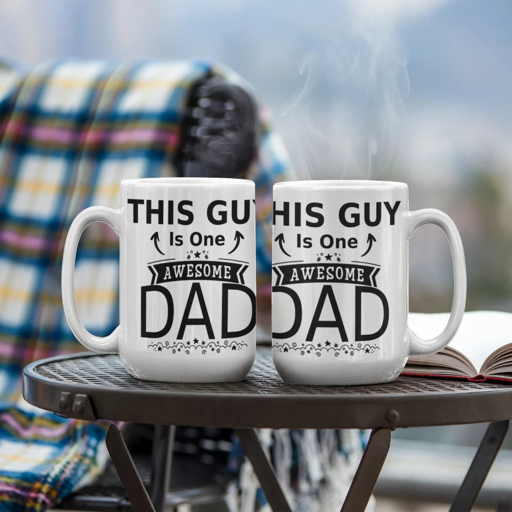 Personalized Dad Mug Gift from Children 15oz Display Table