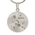 Polished Stainless Steel Engraved Taurus Zodiac Star Sign Circle Necklace