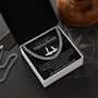 Polished stainless steel Cuban Link Chain for Fishing Dad Best Catch Message Card Jewelry Standard Box