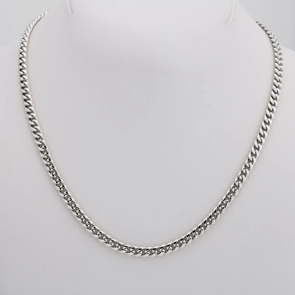 Polished stainless steel Cuban Link Chain for Fishing Dad Best Catch Showcase
