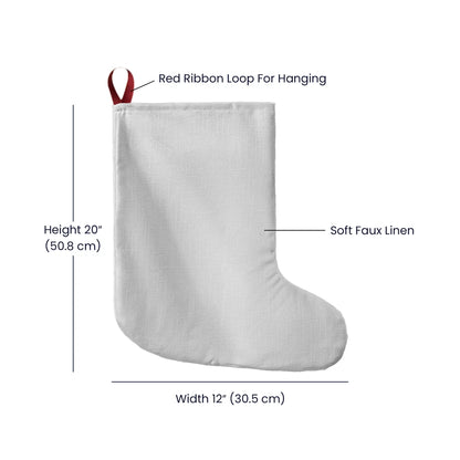 Red Reindeer Knit Pattern Giant Christmas Stocking Product Specifications